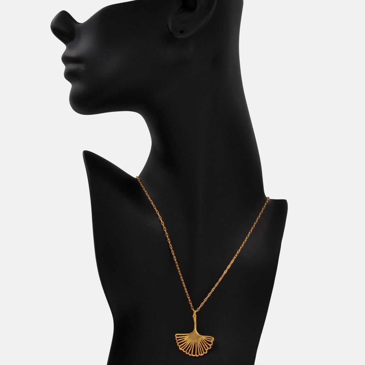 Ginkgo Pendant - 24K Gold Plated