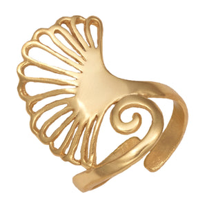 Ginkgo Ring - 24K Gold Vermeil