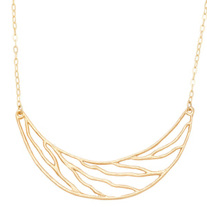Intricate Branches Collar Necklace - 24K Gold Plated