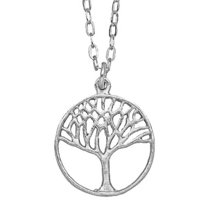 Tree of Life Necklace (Small) - Platinum Silver