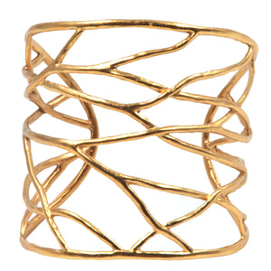 Intricate Branches Statement Cuf - 24K Gold Plated