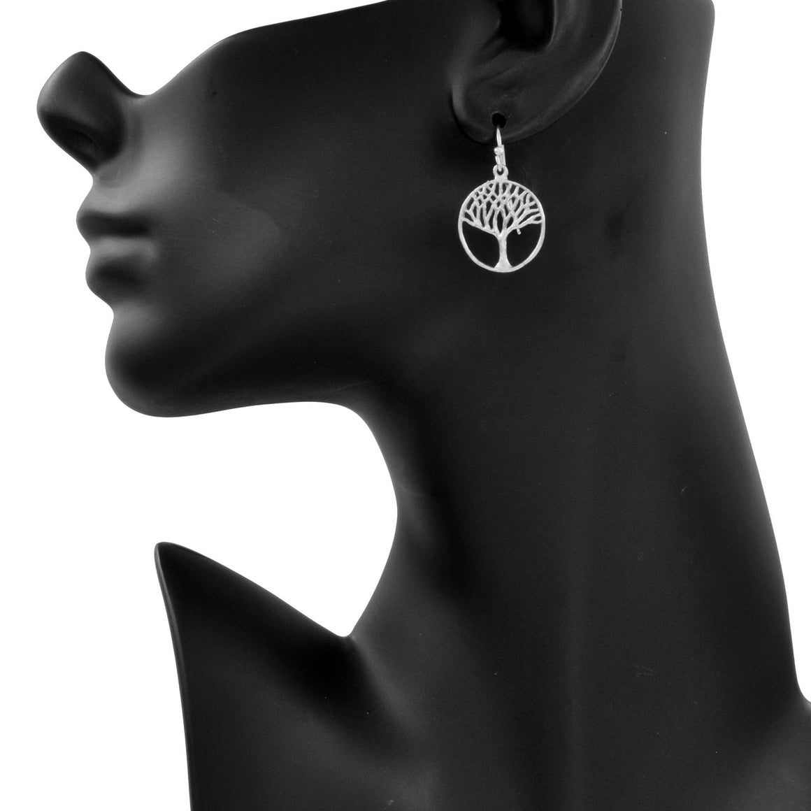 Tree of Life Earrings (Small) - Platinum Silver