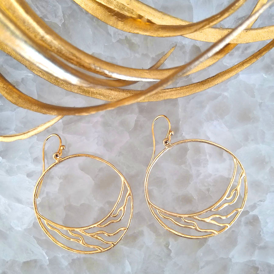 VALERE Breeze 24k Gold-plated Earrings - Clear | Editorialist