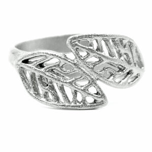Birch Leaf Ring- Sterling Silver