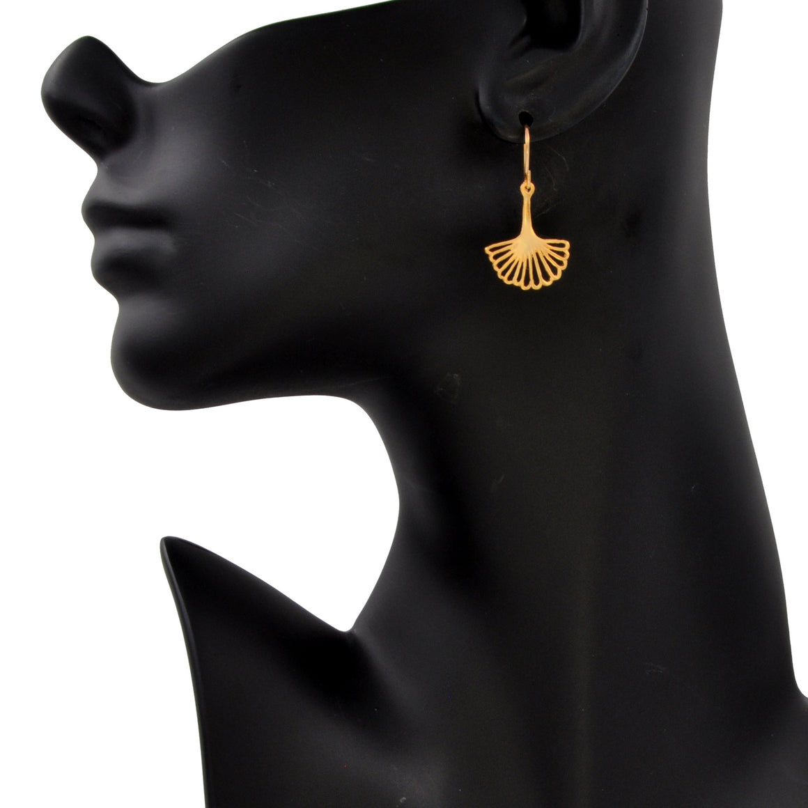 Ginkgo Leaf Earrings (Small) - 24K Gold Plated