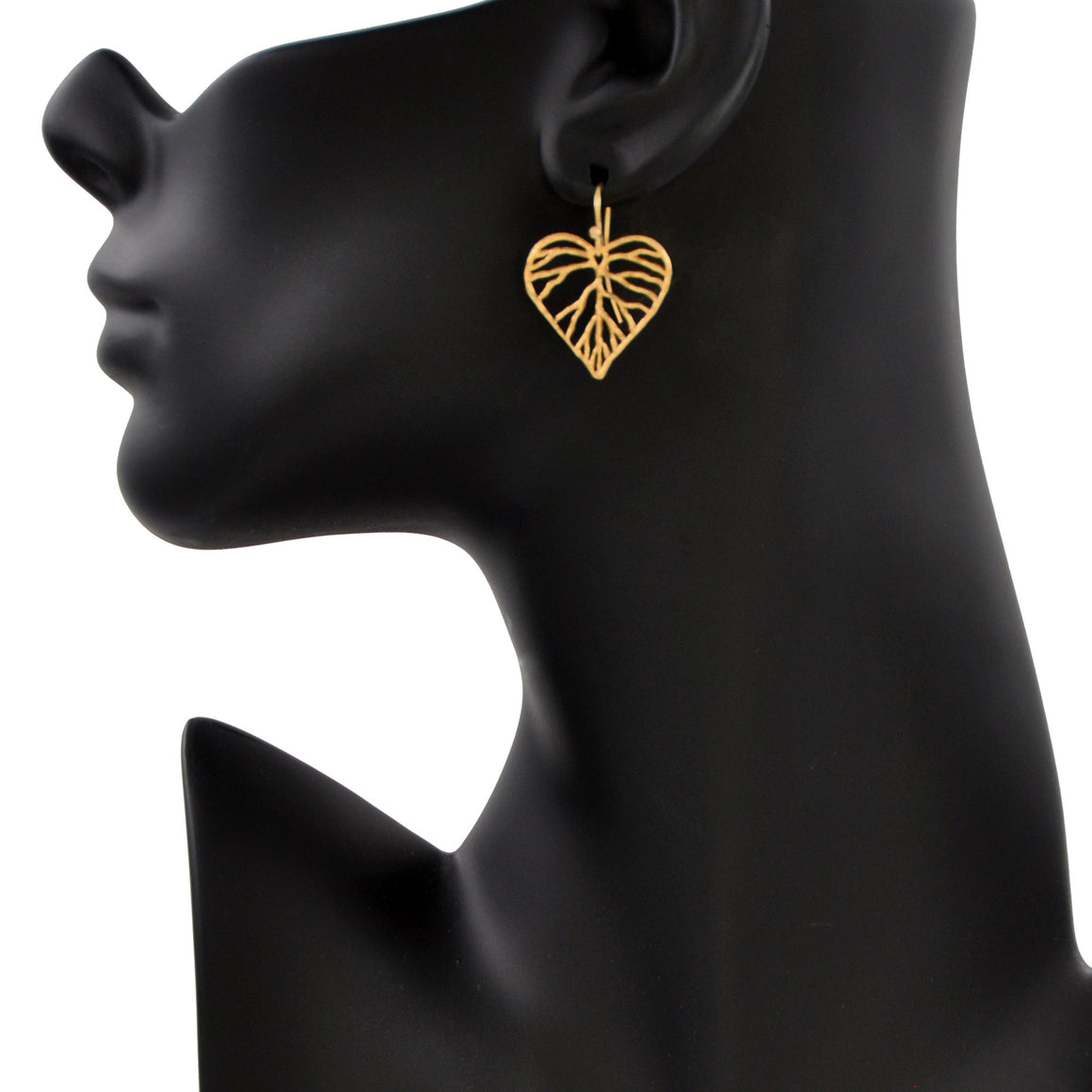 Heart Leaf Earrings (Petite) - 24K Gold Plated
