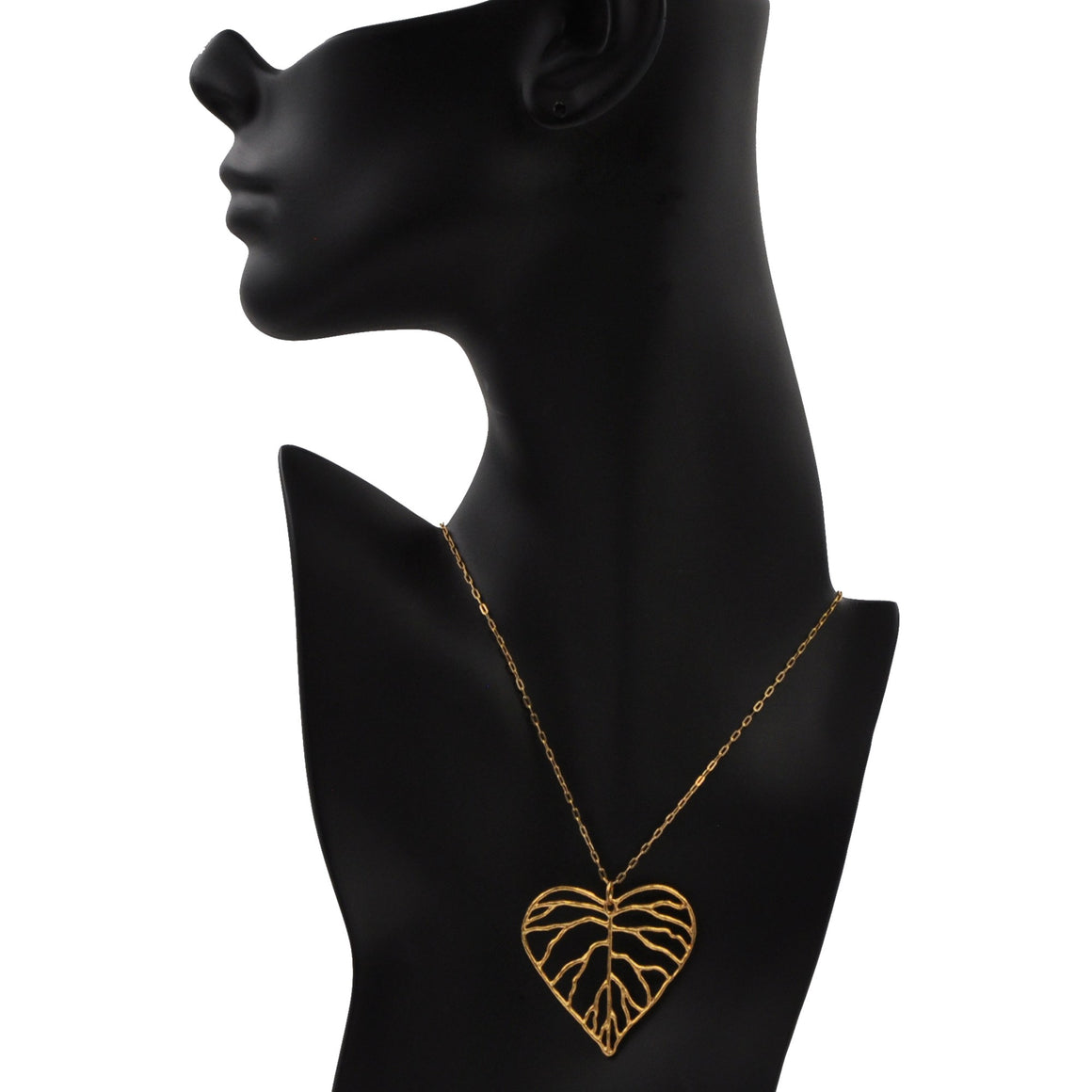 Heart Leaf Pendant - 24K Gold Plated