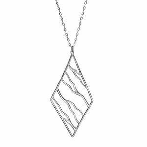 Intricate Branches Diamond Necklace - Platinum Silver