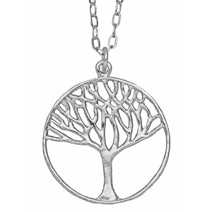 Tree of Life Necklace (Medium) - Platinum Silver