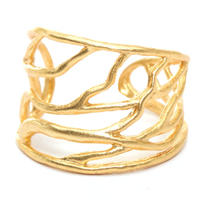 Intricate Branches Ring- 24K Gold Vermeil