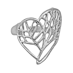 Tree of Life Heart Ring - Sterling Silver
