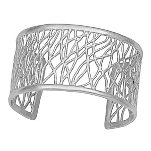 Tree of Life Branches Cuff - Platinum Silver