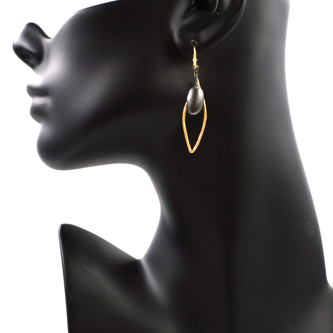 Olive Branch Leaf Earrings - 24K Gold Plated